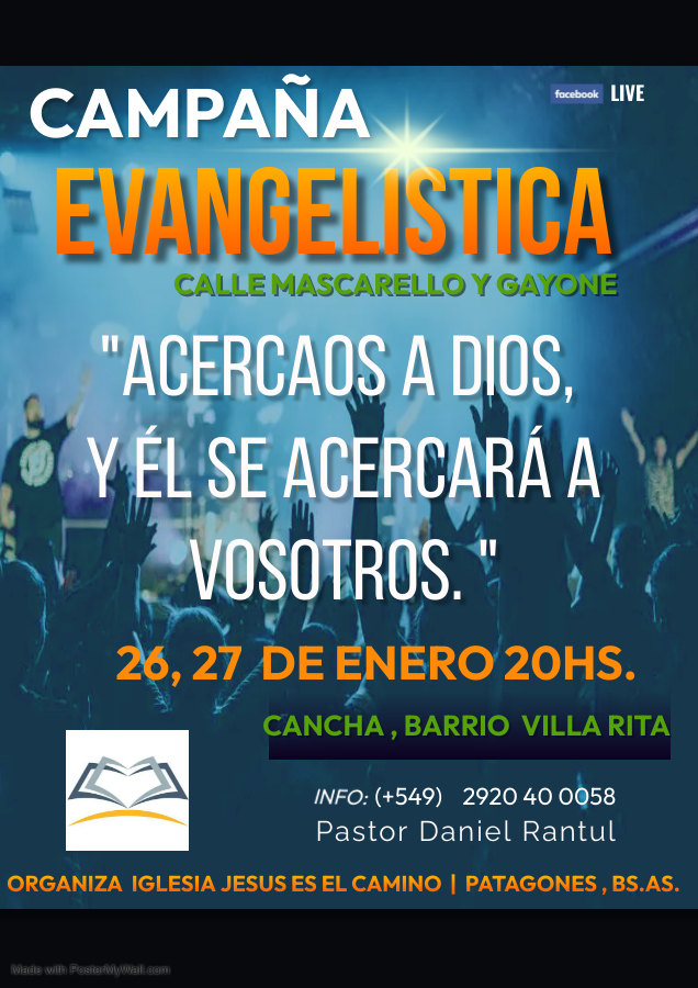 PATAGONES | CAMPAÑA EVANGELISTICA » Acercaos a Dios, y Él se acercará a vosotros»